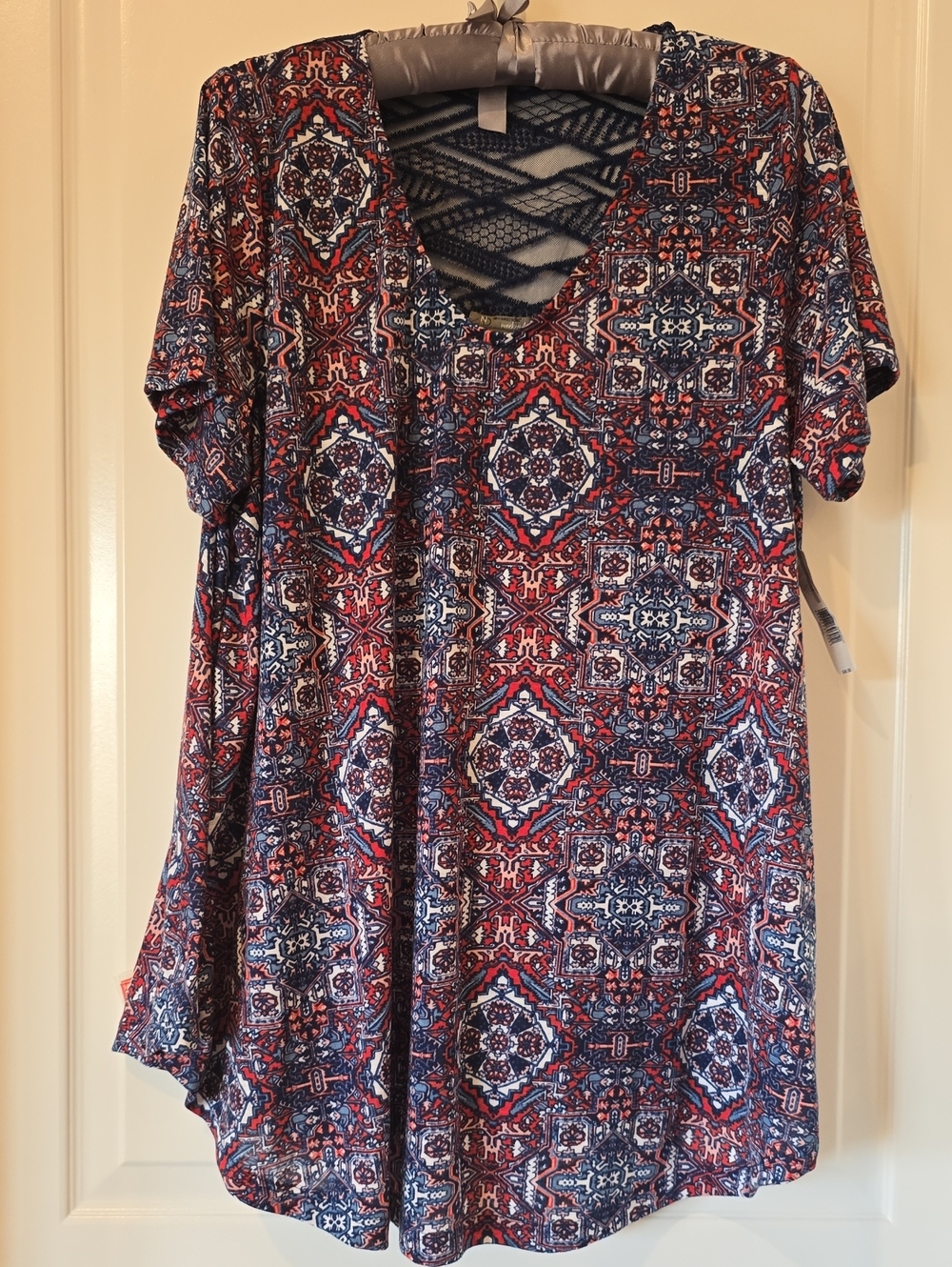 NWT new directions Curvy Mosaic Pattern Print Tunic Top 1X